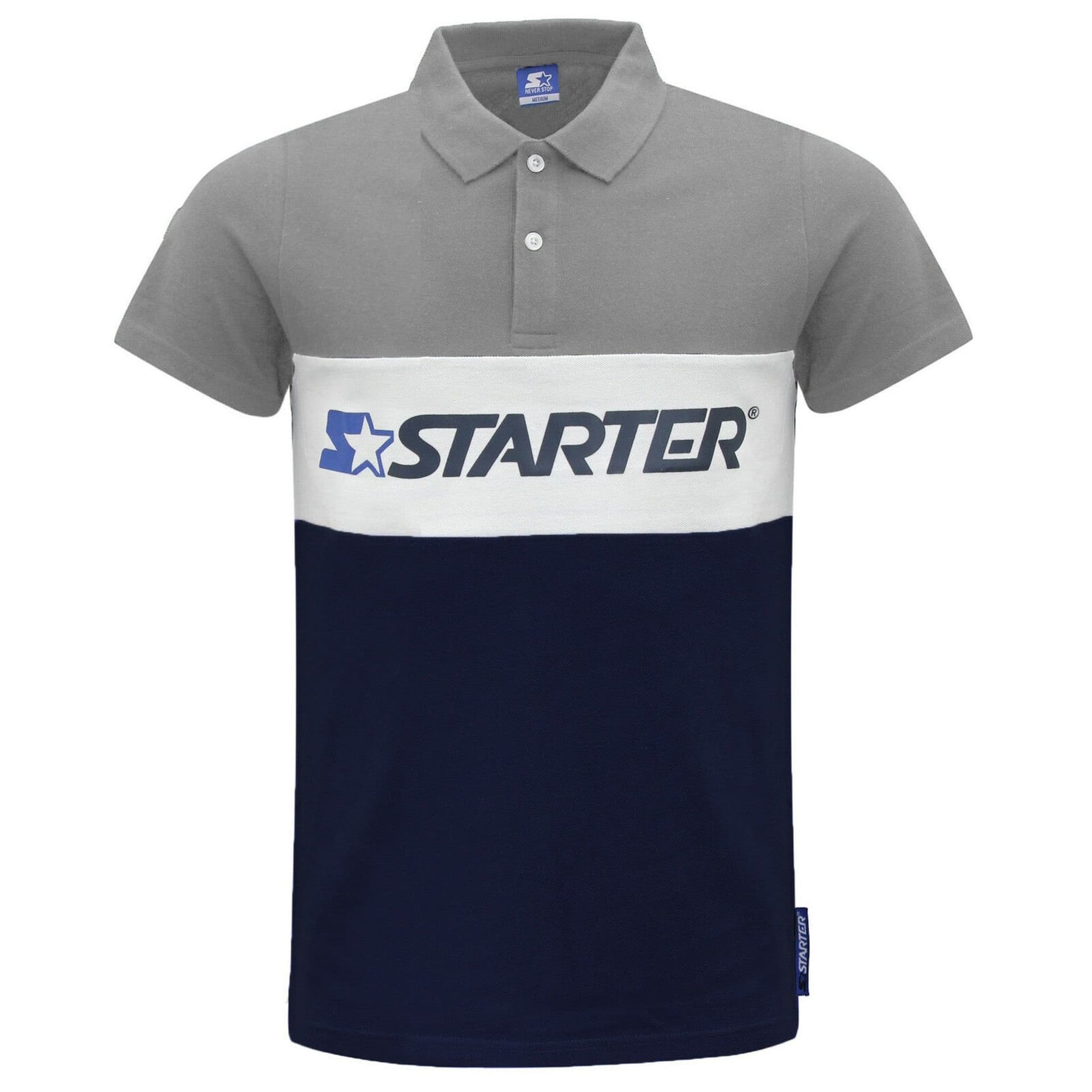 Starter Starter Men's Impulse Logo Navy/Grey Polo Shirt in Navy
