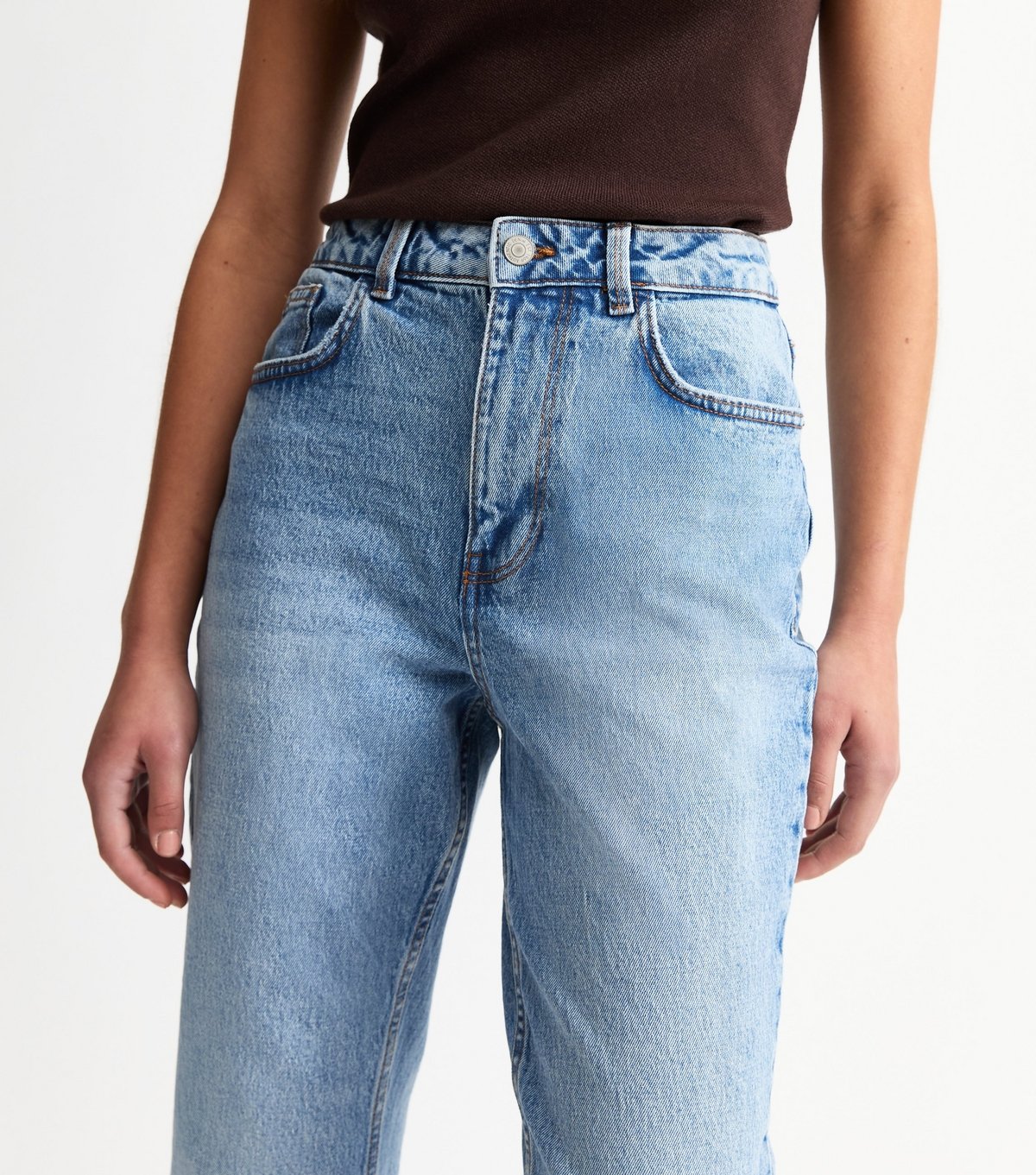 New Look Women's Light Blue Hannah Ankle Grazer Straight Leg Jeans New Look - 3