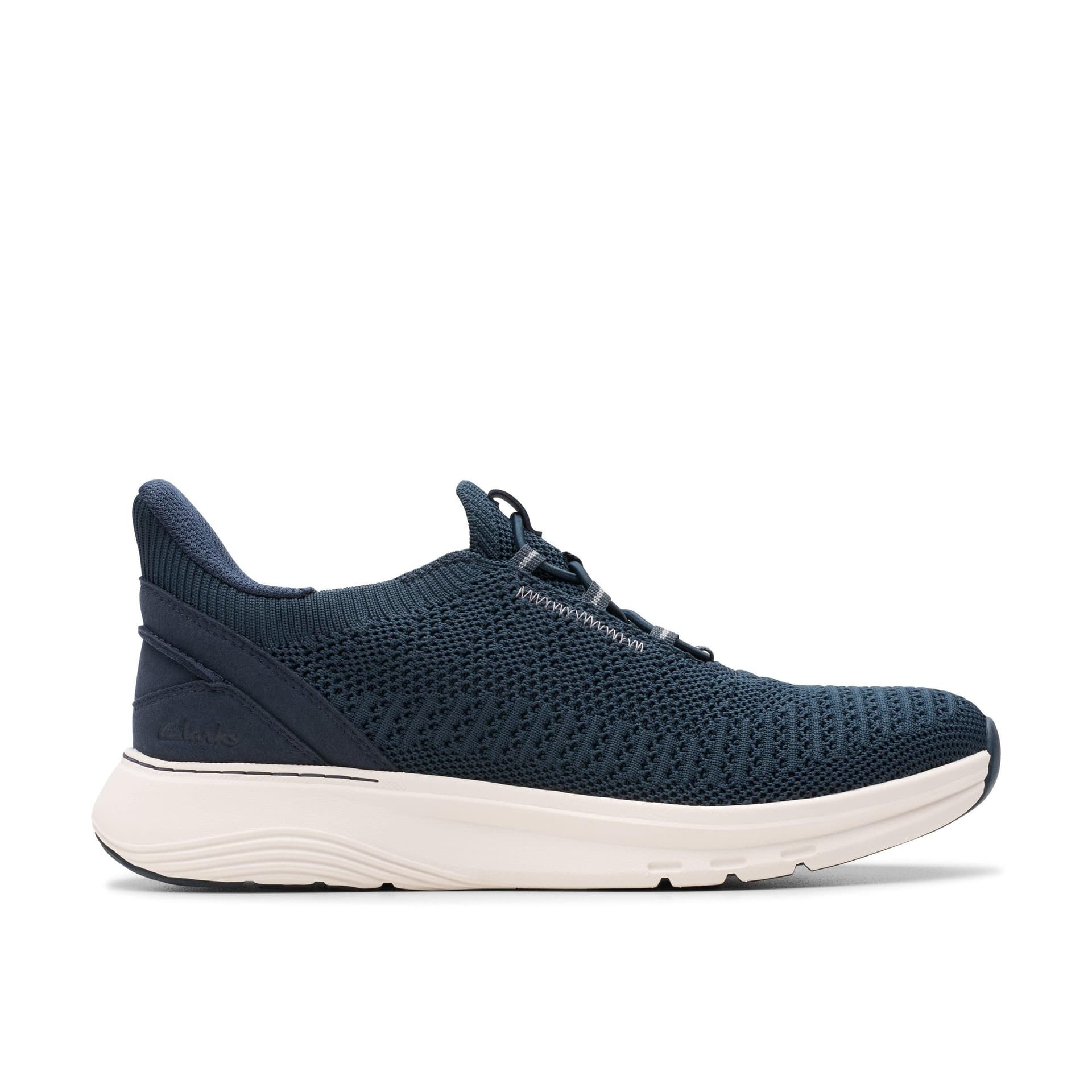 Clarks Clarks Men's Motion Trek LO Navy Knit Trainers, Walking in Blue