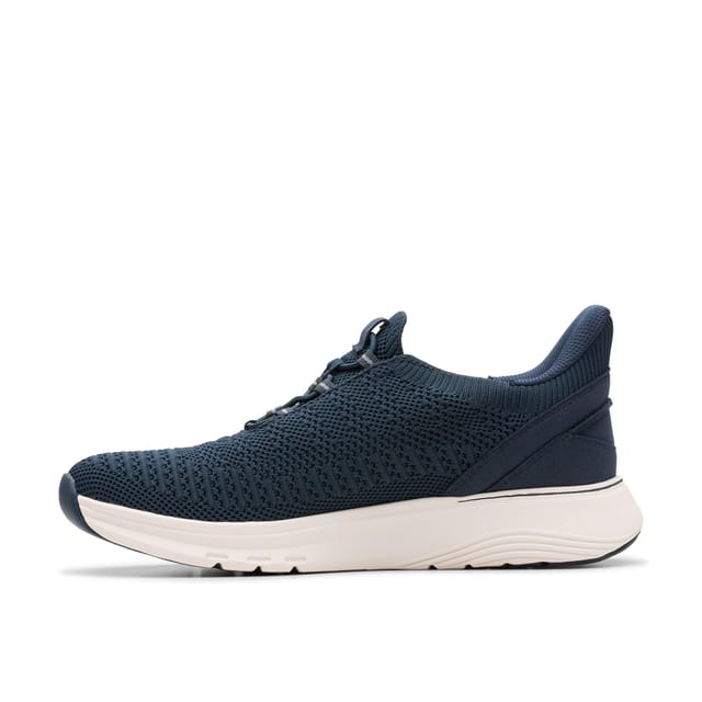 Clarks Clarks Men's Motion Trek LO Navy Knit Trainers, Walking in Blue - 2