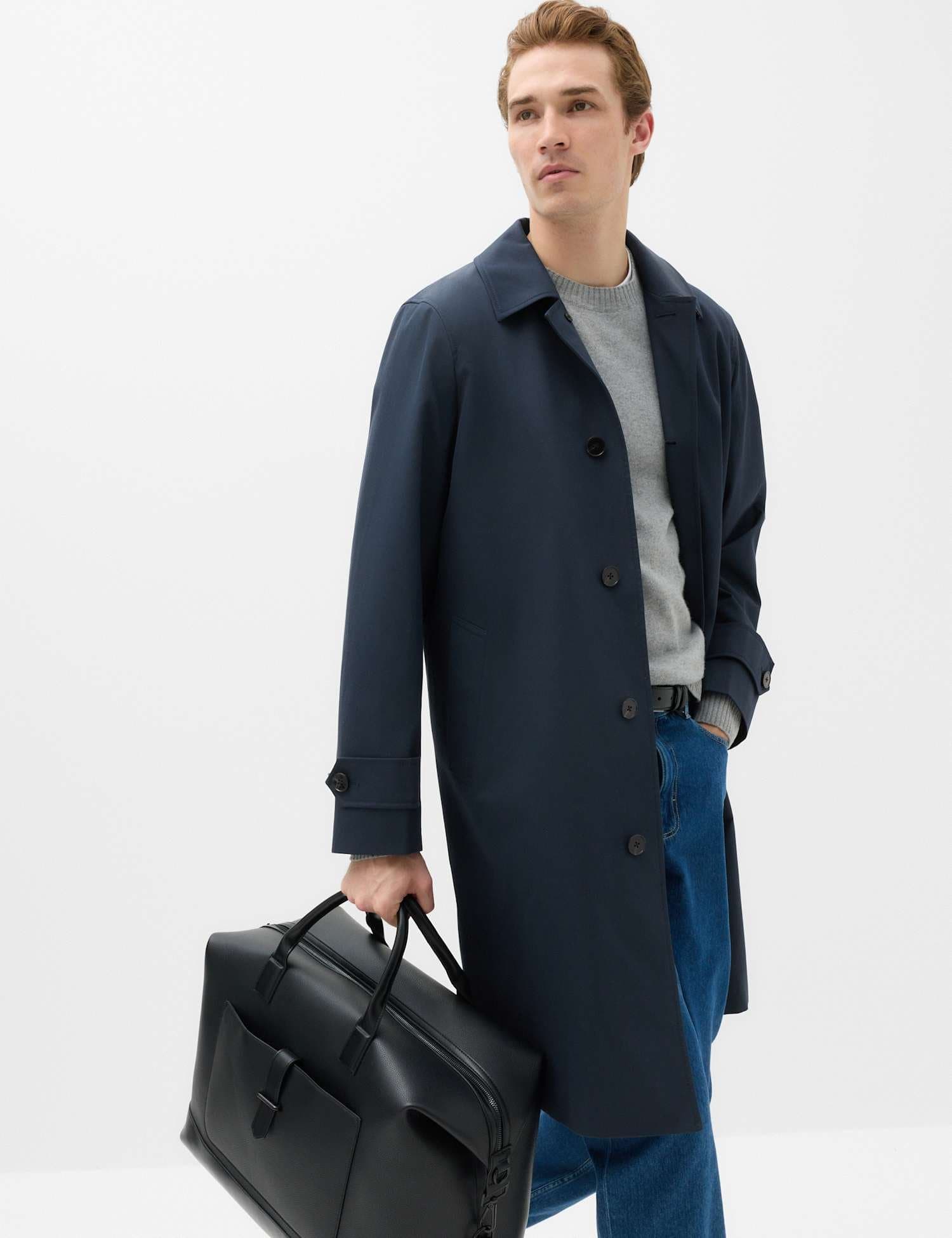 Marks & Spencer M&S The Pure Cotton Mac Navy