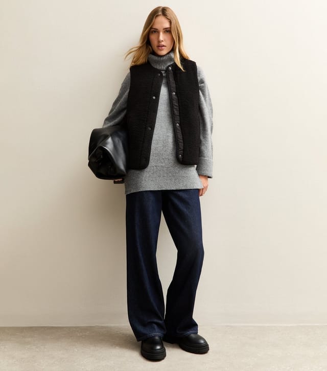 New Look Women's Black Borg Sleeveless Gilet Jacket New Look - 3