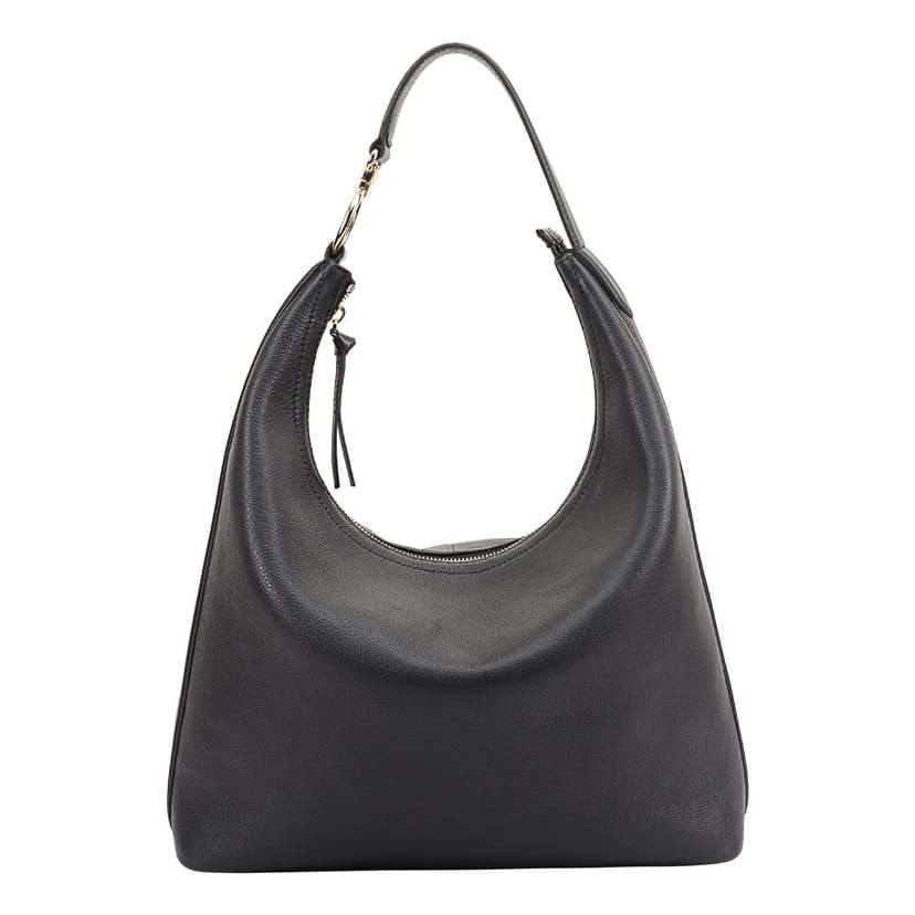 Sosandar SOSANDAR Women's Melrose Leather Shoulder Bag in Black - 1