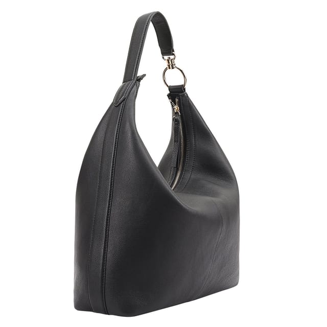 Sosandar SOSANDAR Women's Melrose Leather Shoulder Bag in Black - 2