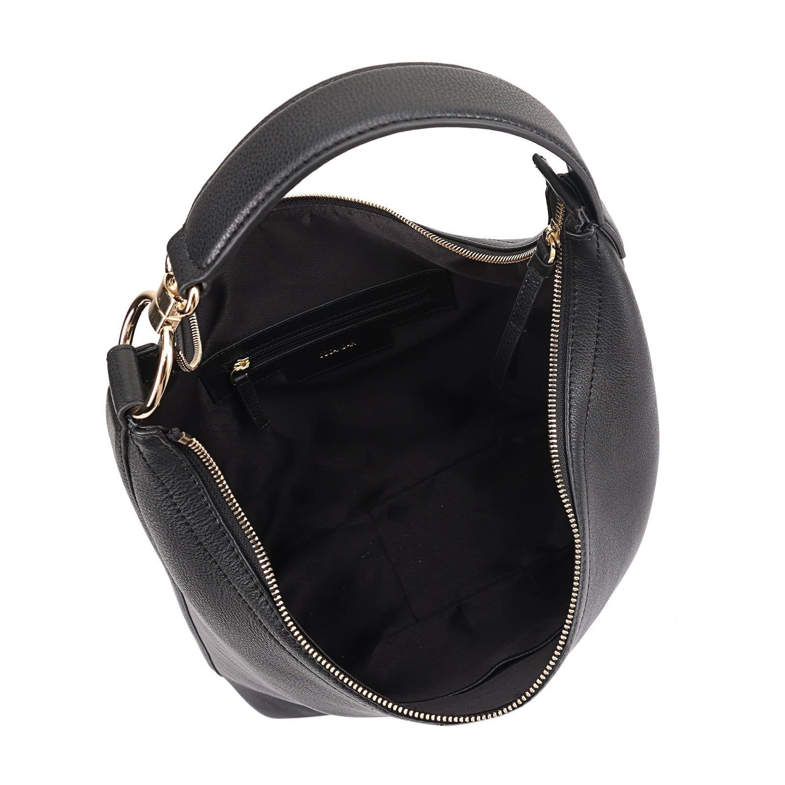 Sosandar SOSANDAR Women's Melrose Leather Shoulder Bag in Black - 4