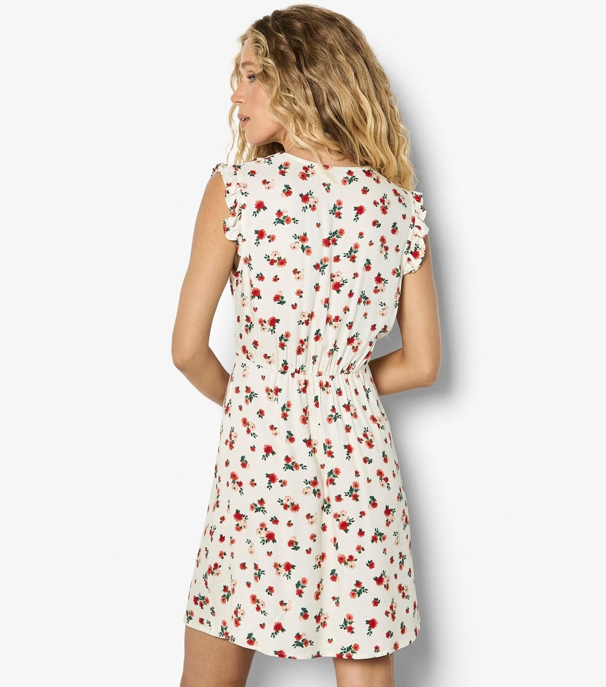 Apricot Women's Cream Floral Print Mini Dress Apricot New Look - 4