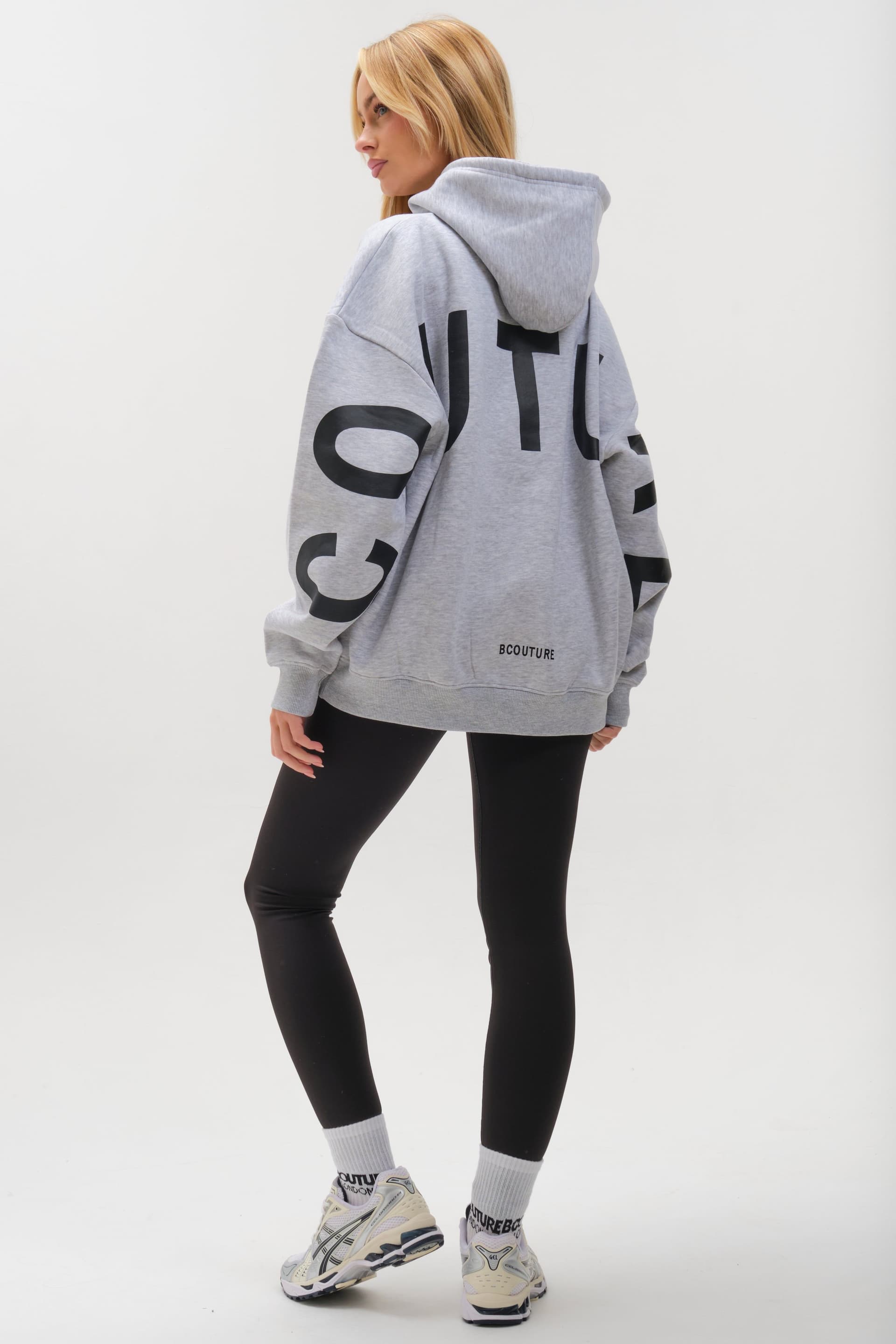 BCouture BCouture Women's Leggings & Oversized Hoodie Set in Grey