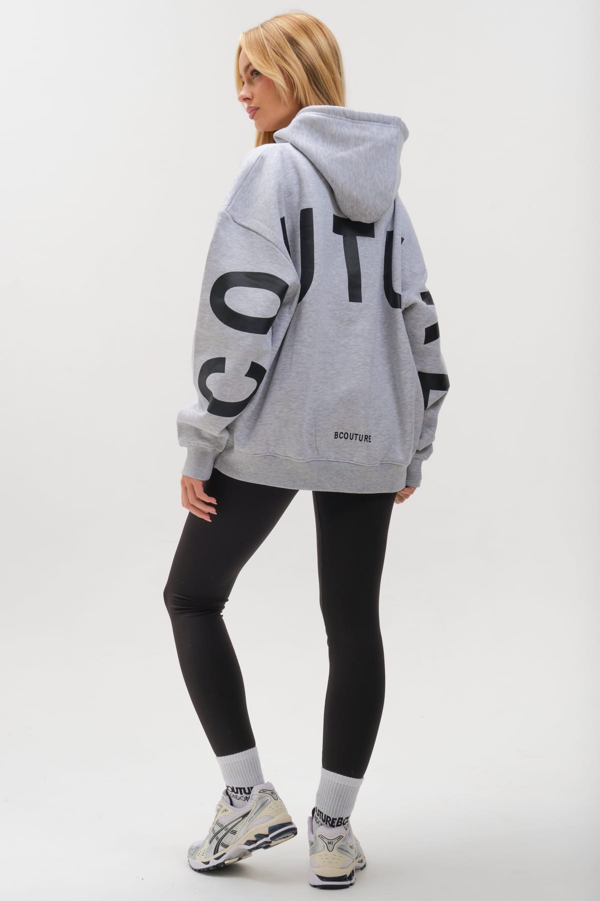 BCouture BCouture Women's Leggings & Oversized Hoodie Set in Grey - 1