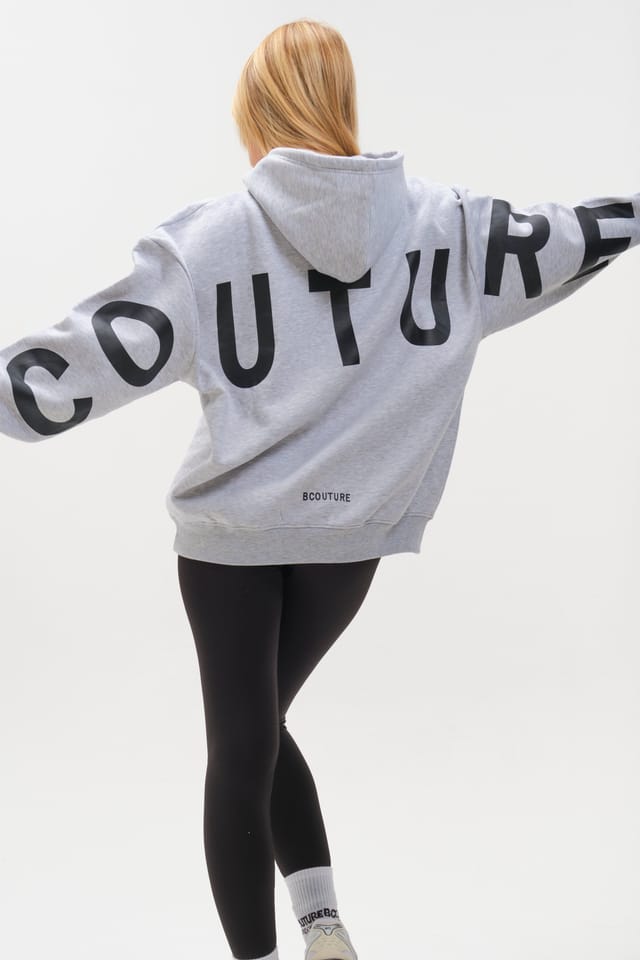 BCouture BCouture Women's Leggings & Oversized Hoodie Set in Grey - 3
