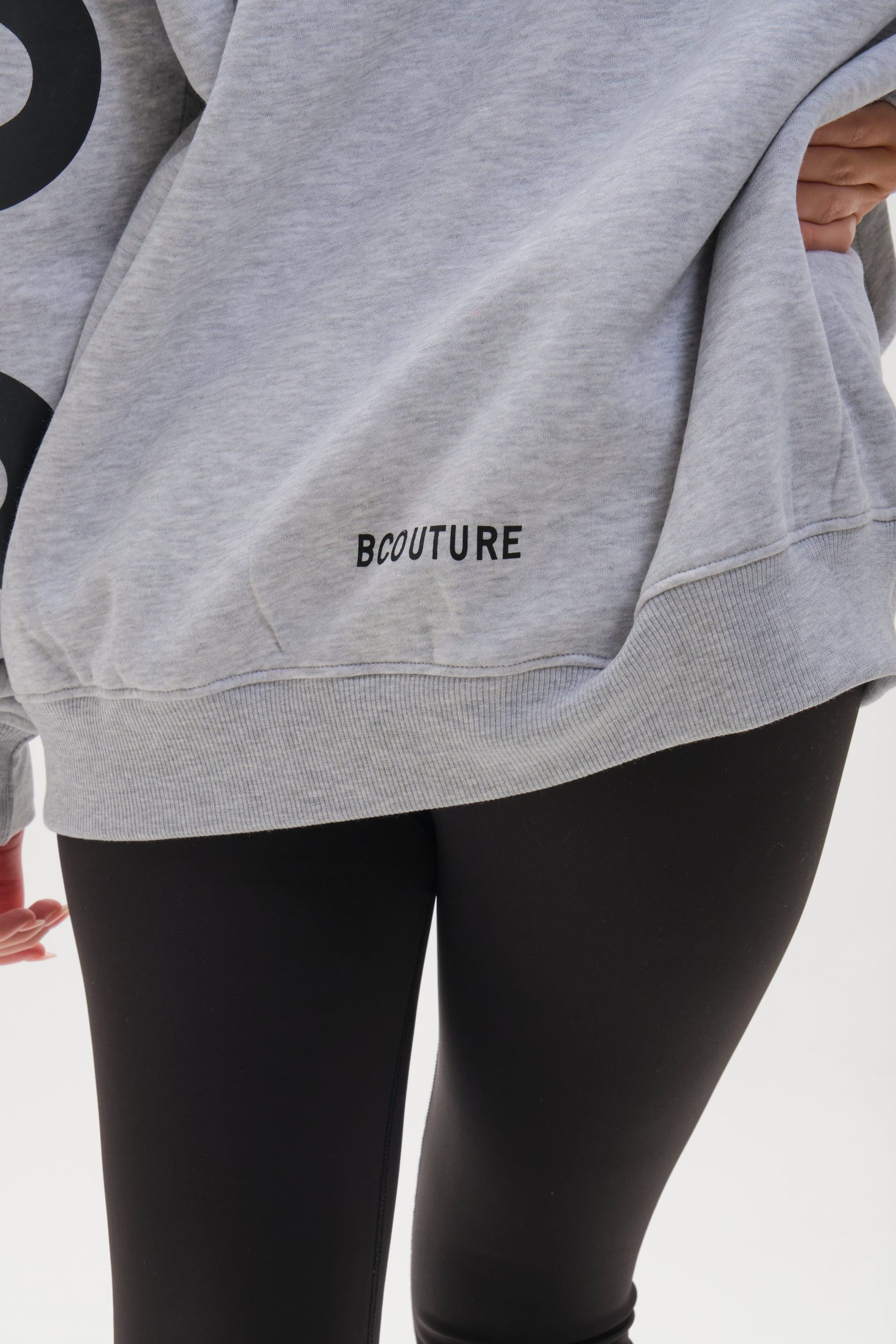 BCouture BCouture Women's Leggings & Oversized Hoodie Set in Grey - 4