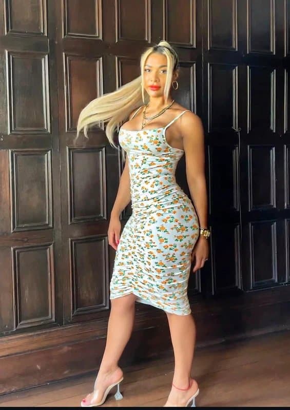 ASOS Asos luxe 10 orange floral dress