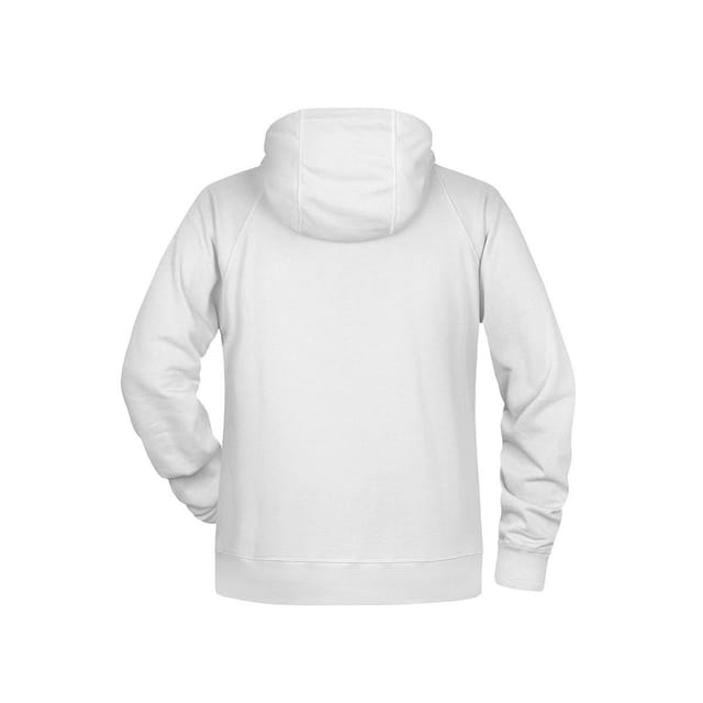 James and Nicholson James and Nicholson Men's Plain Hoodie in White - 2