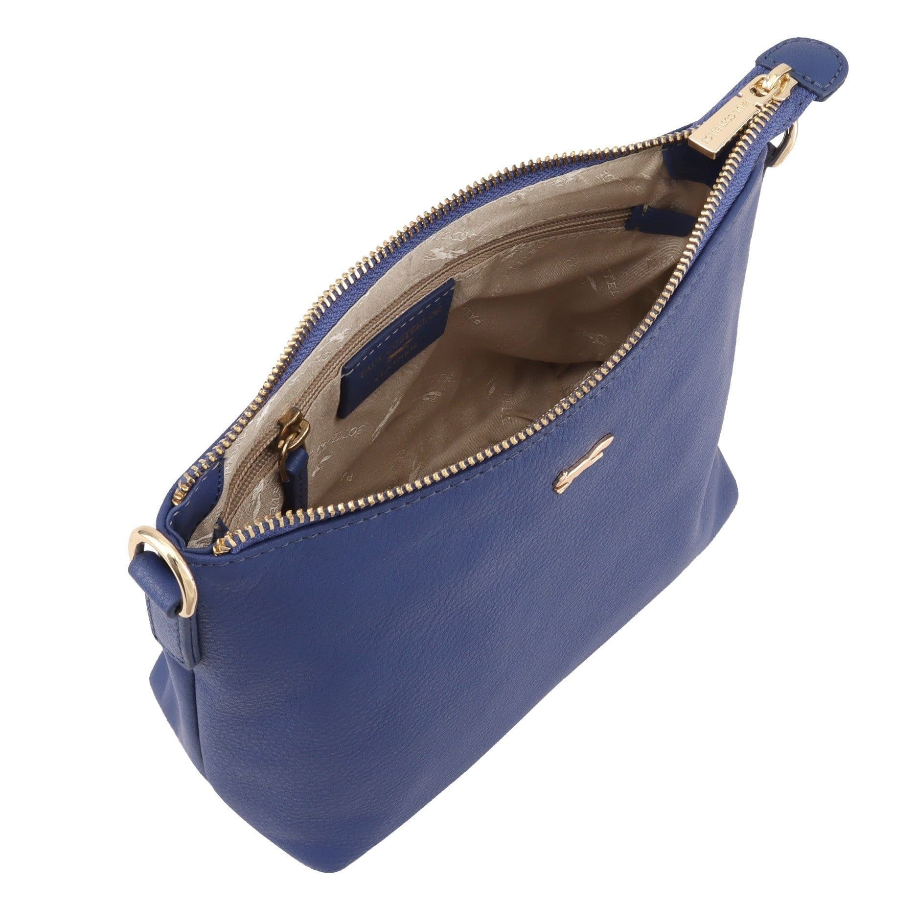 Paul Costelloe Paul Costelloe Women's Mestolo Leather Day Bag in Mid Blue - 4