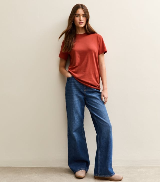 New Look Women's Red Cotton Crew Neck T-Shirt New Look - 3