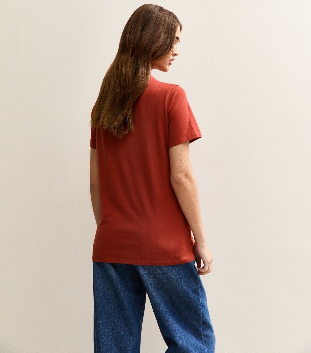 New Look Women's Red Cotton Crew Neck T-Shirt New Look - 4