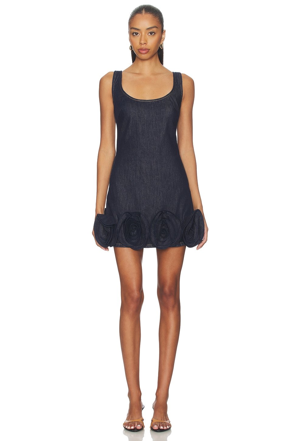 revolve Denim Flower Mini Dress - 1