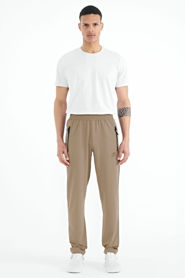 Tommy Life Tommy Life Men's Straight-Leg Pull-On Sweatpants in Tan - 2