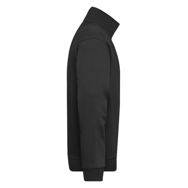 James and Nicholson James and Nicholson Men's Workwear Quarter Zip Sweatshirt in Black - 3