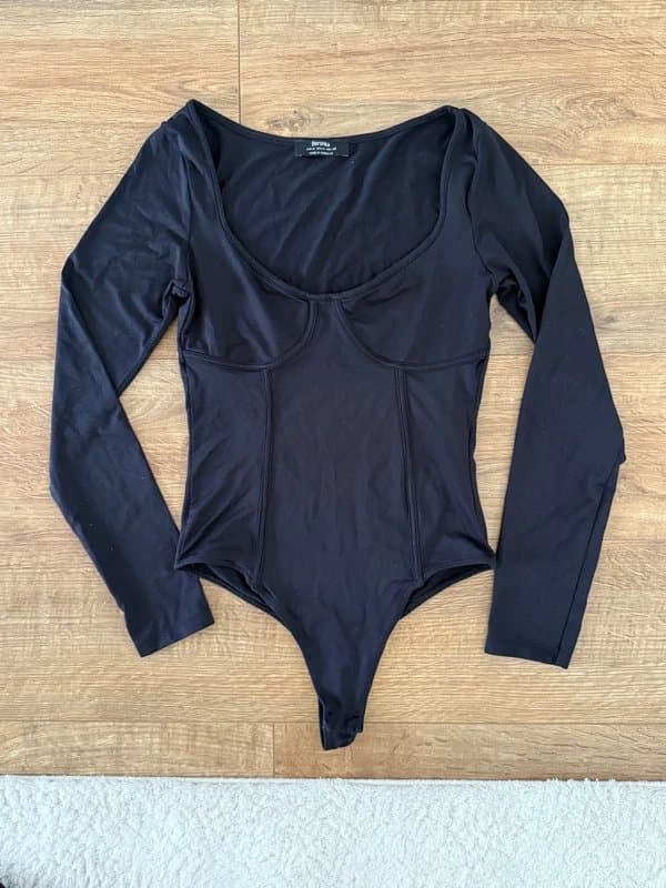 Bershka Bershka Black Stretchy Bodysuit UK M