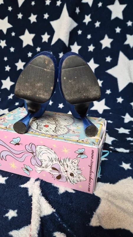 New Look Blue satin limited edition new look heels size 5