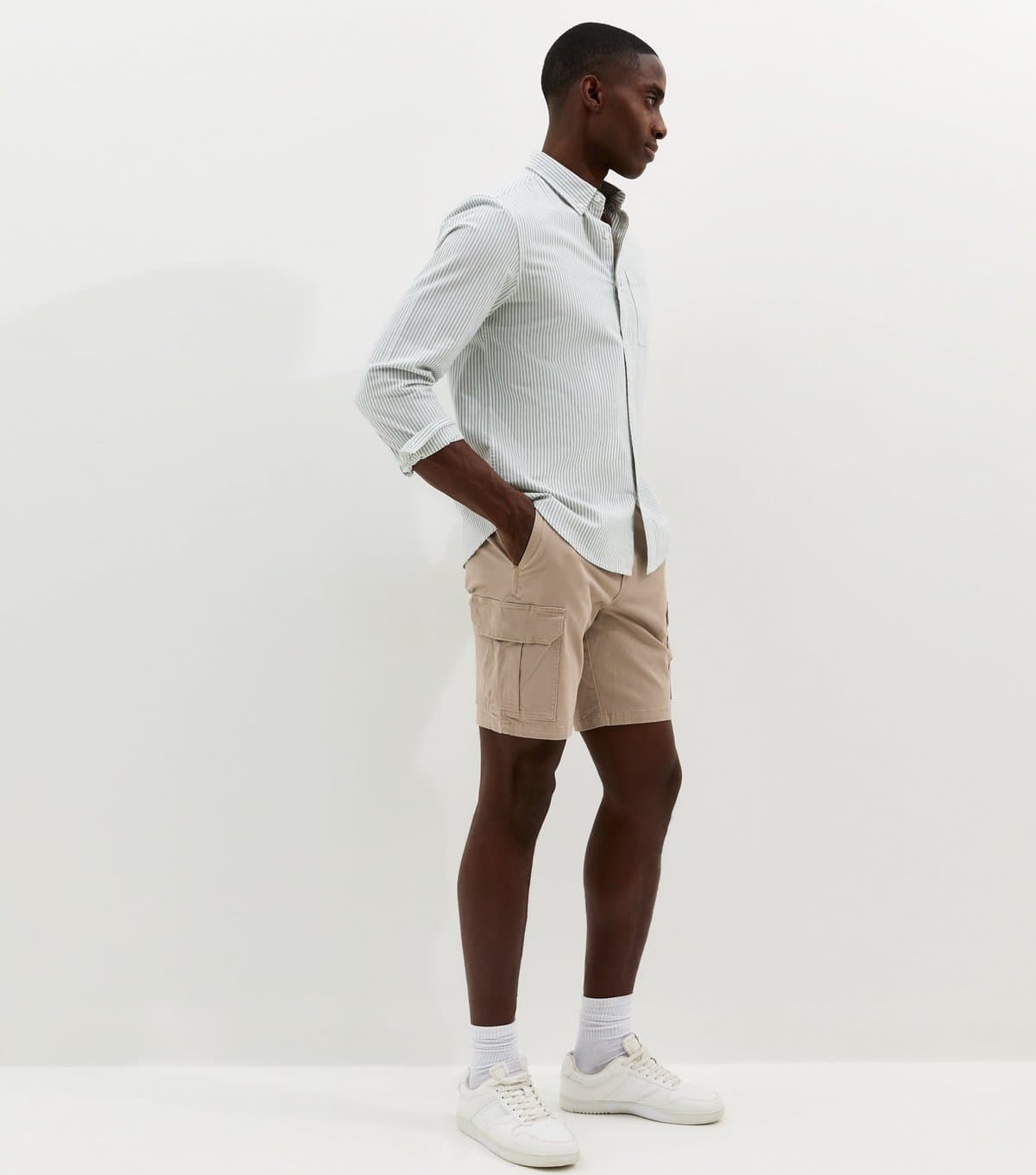 New Look Men's Stone Regular Fit Cargo Shorts New Look