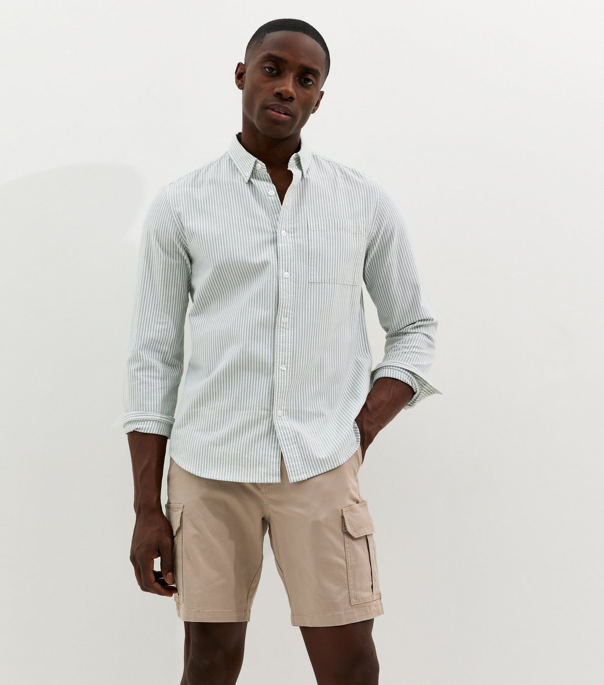 New Look Men's Stone Regular Fit Cargo Shorts New Look - 2