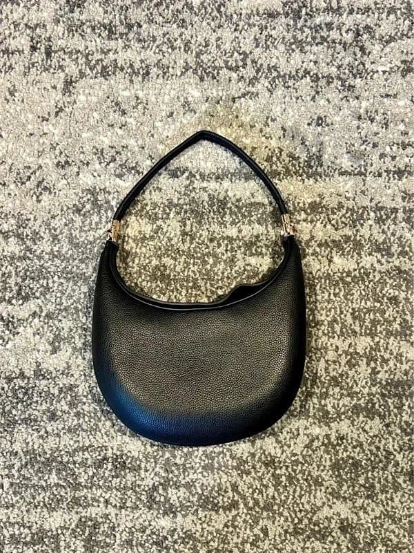 ASOS black leather shoulder bag