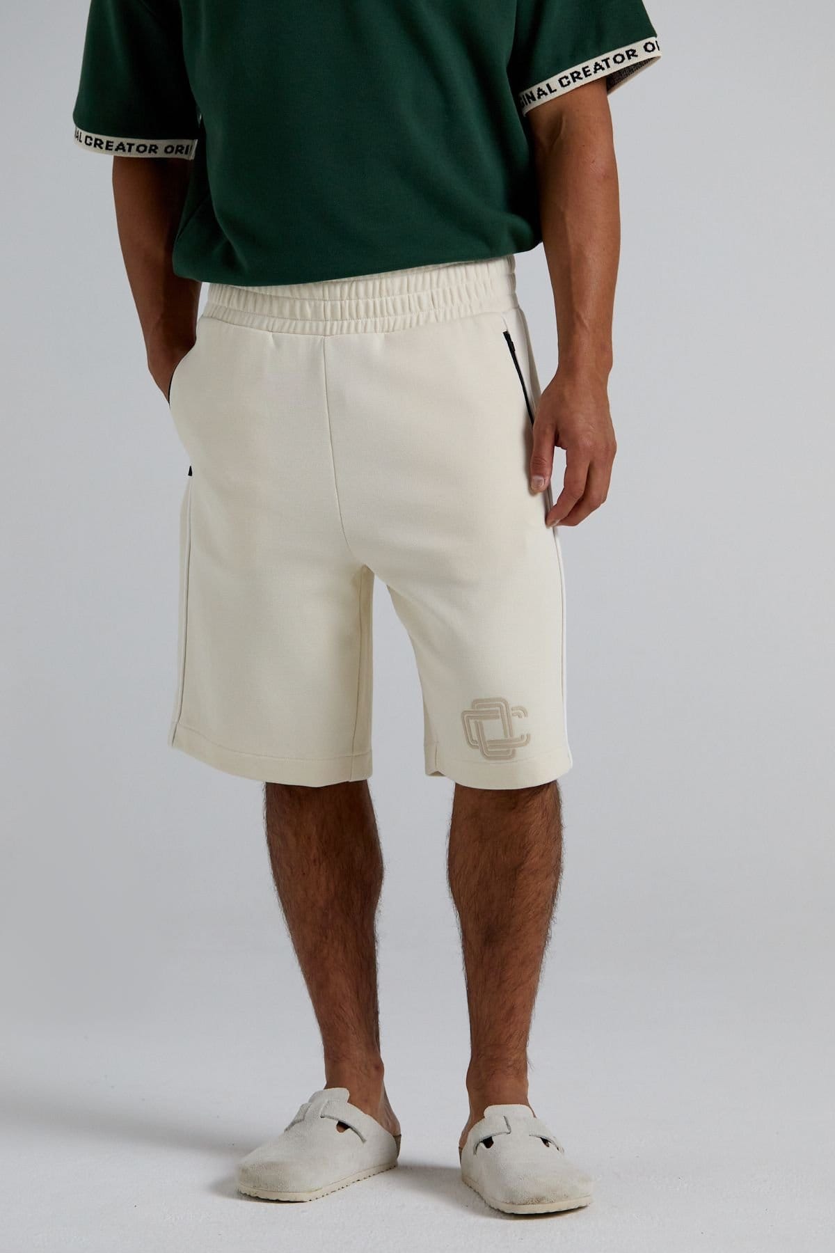 Original Creator Original Creator Men's Emblem 10" Shorts - Off-White - 4