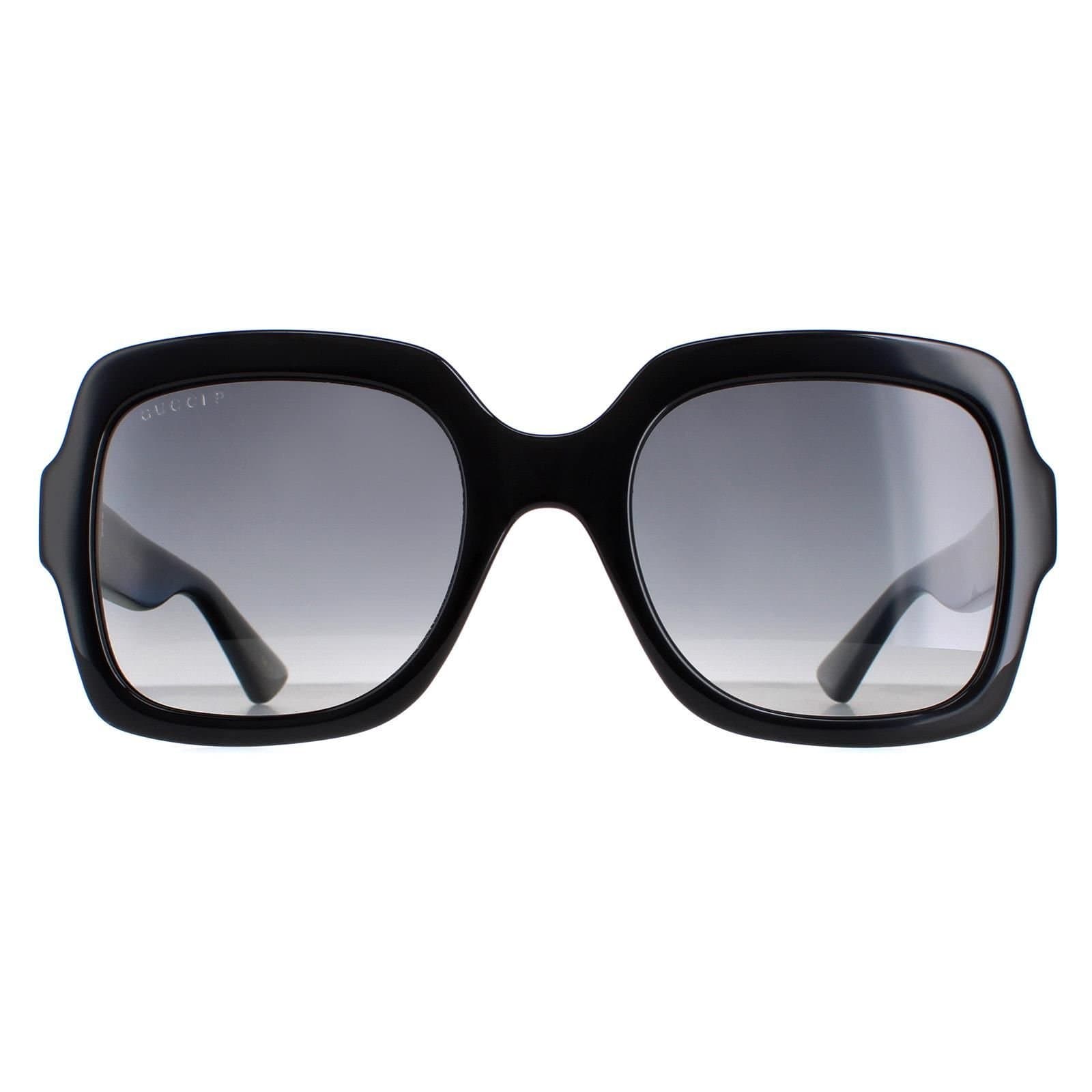 Gucci Gucci Women's Square Black Grey Gradient Polarized GG1337S