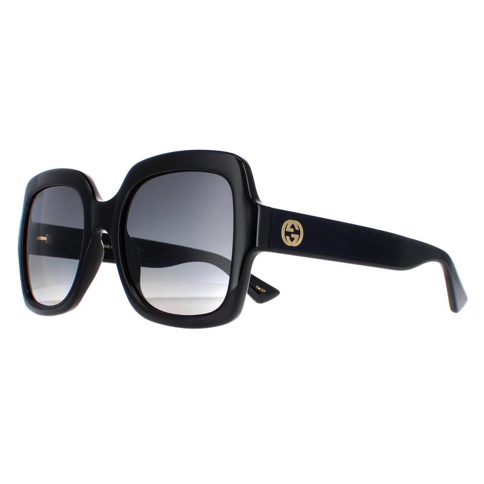 Gucci Gucci Women's Square Black Grey Gradient Polarized GG1337S - 2