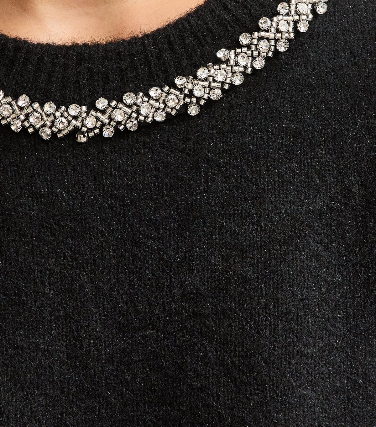 New Look Women's Petite Black Embellished Neckline Top New Look - 4