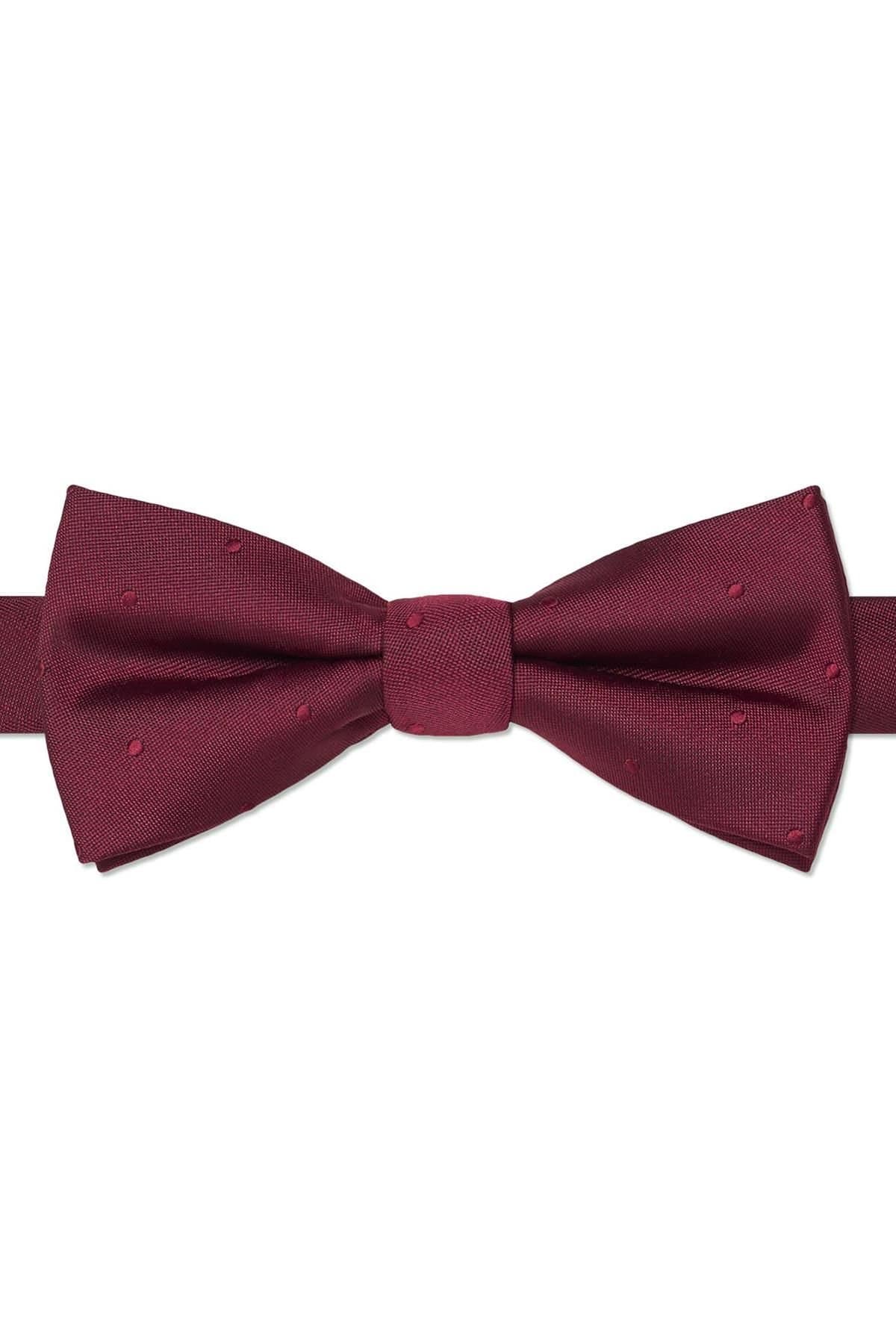Paisley of London Paisley of London Burgundy Self Dot Banded Bow Tie