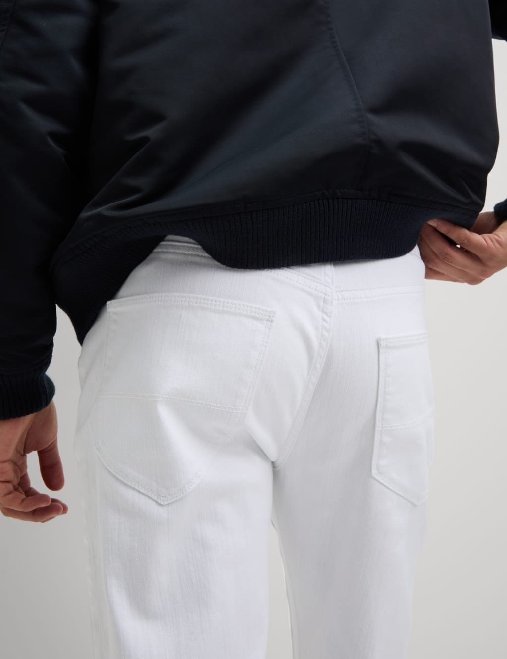 Marks & Spencer M&S Slim Fit Stretch Jeans Ice White - 1