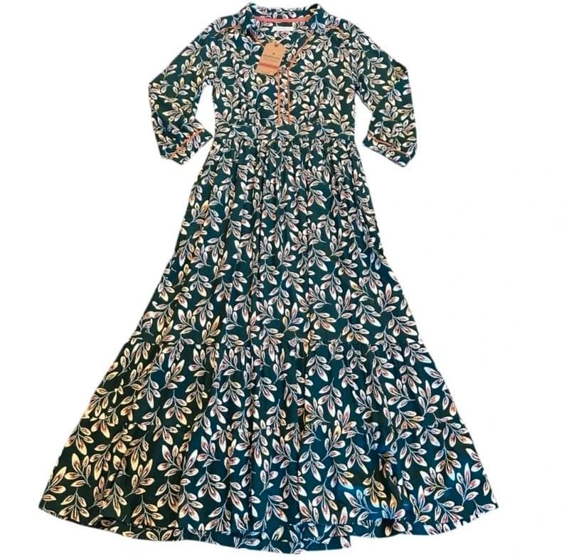 Brakeburn Women's Brakeburn Luxury Shirt Dress Size 8 Green & White RRP £69.99