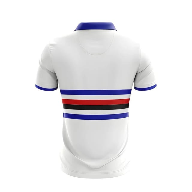 Sampdoria Sampdoria Men's 2025 - 2026 Away Concept Football Shirt - Quagliarella 27 in White - 3