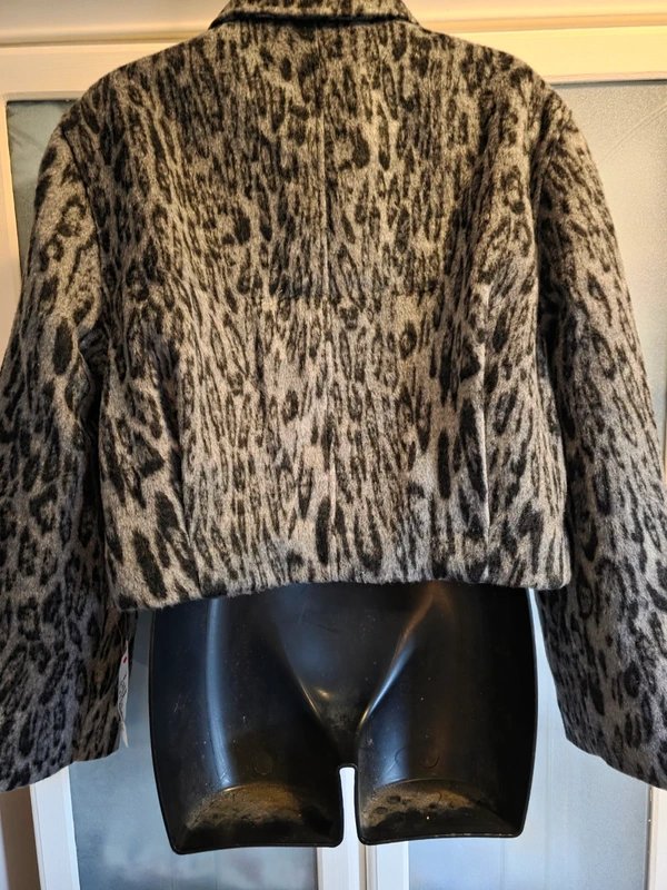 ASOS Asos design formal top collar jacket in grey leopard print - 1