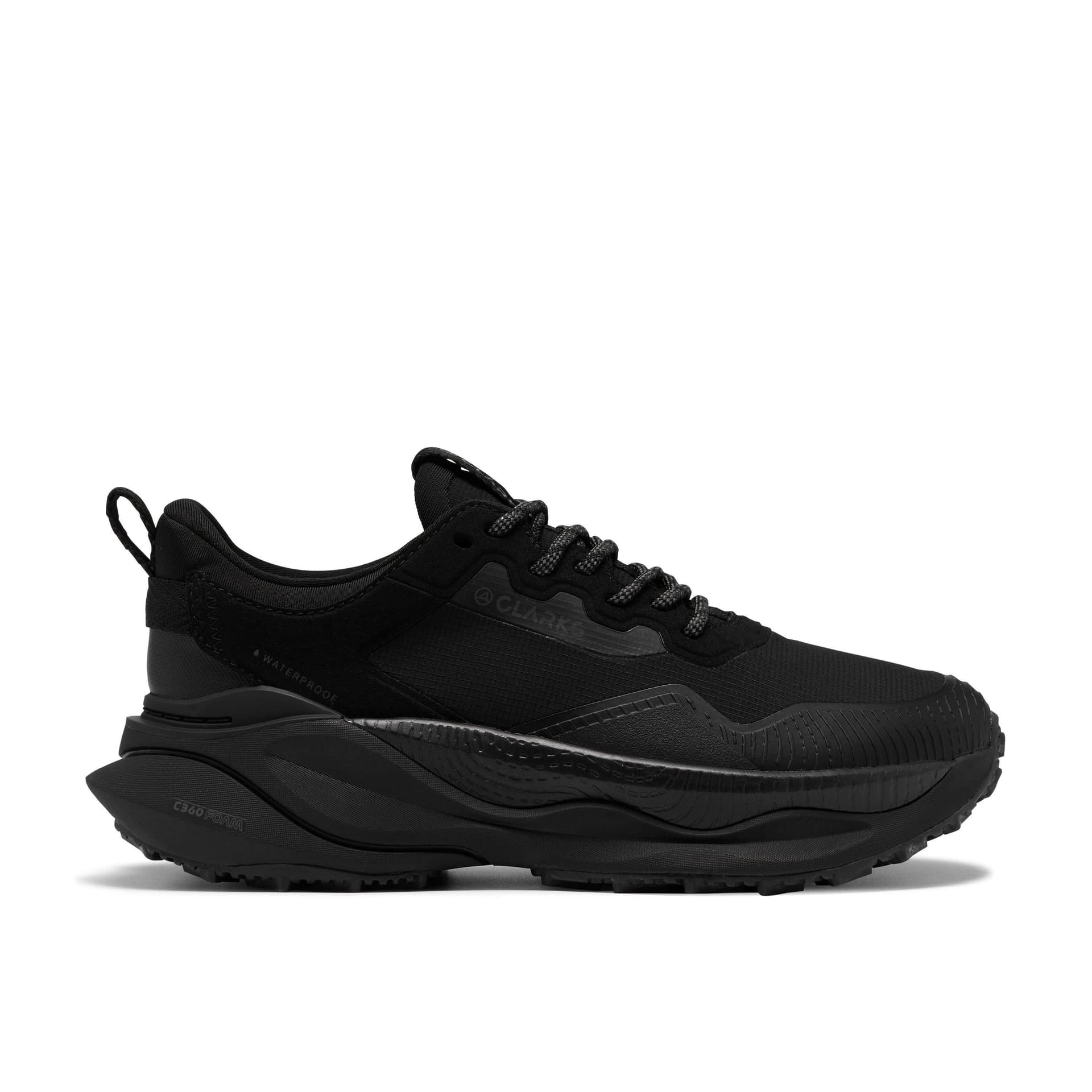 Clarks Clarks Women's Pace Trail Go Waterproof Black/Black Trainers