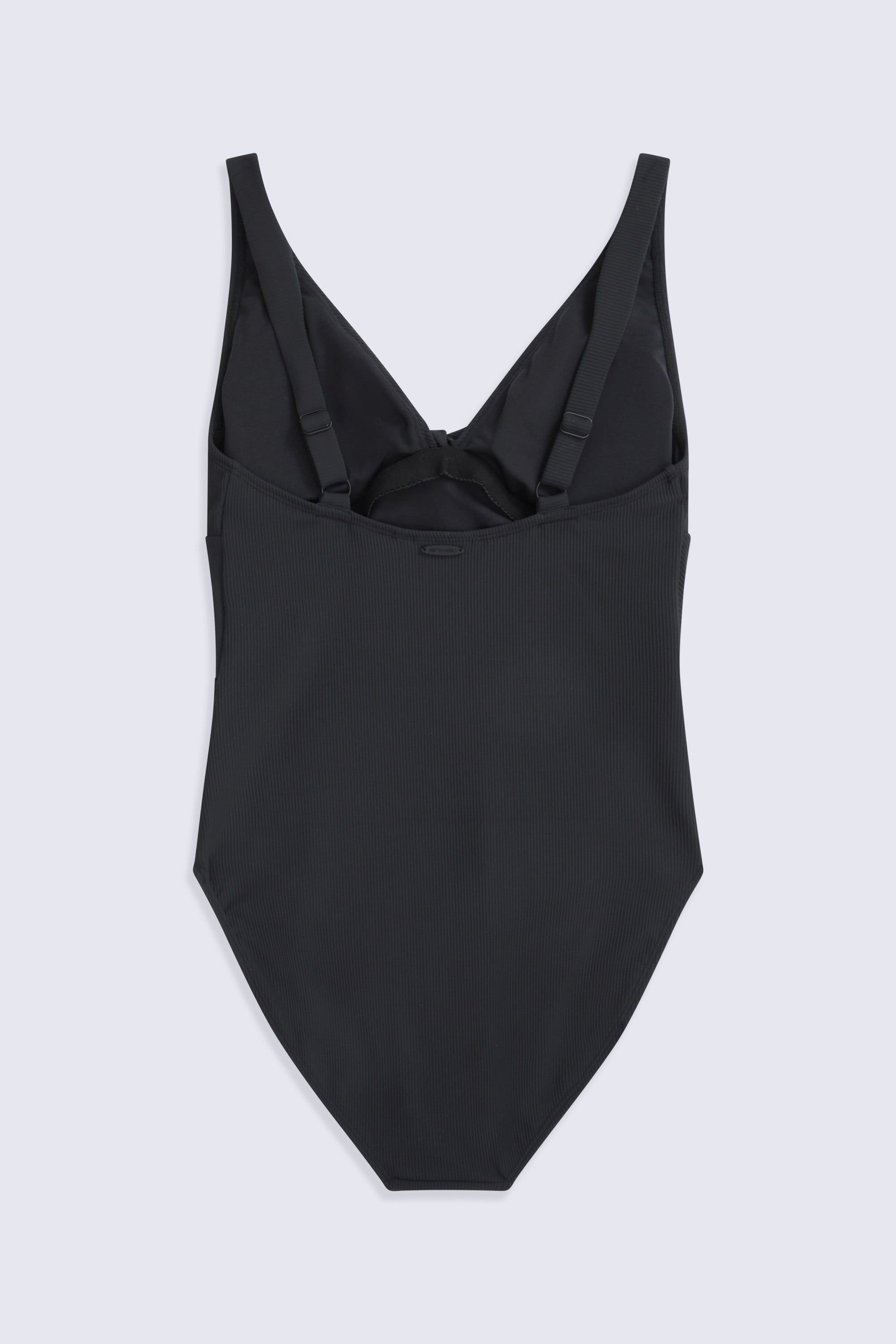 Animal Animal Women's 'Florence' Stretchy Quick Dry Soft Chlorine Resistant Ribbed Swimsuit in Black - 2