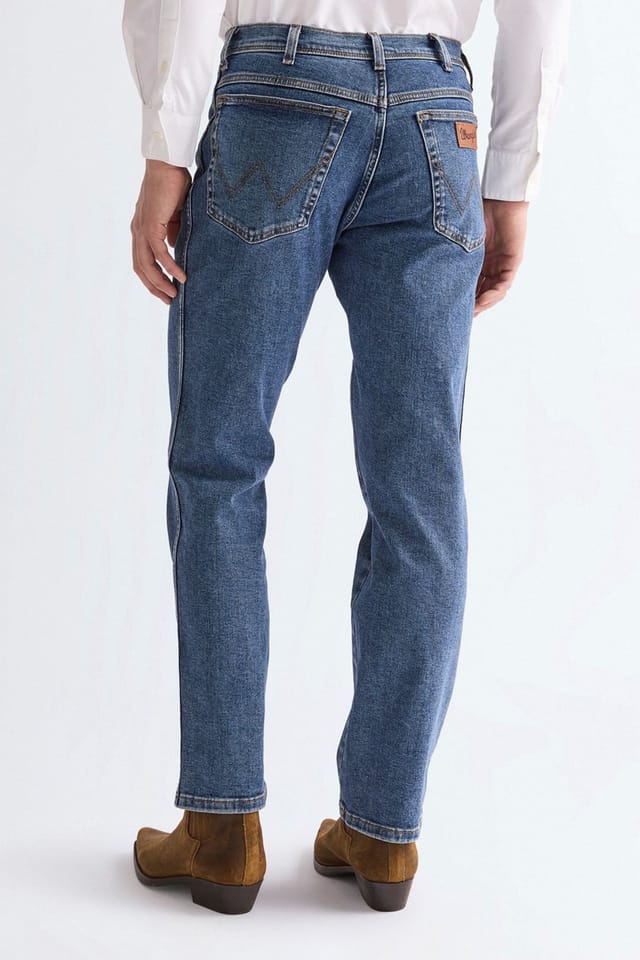 Wrangler Wrangler Men's Texas Regular Fit Jeans Stonewash in Blue - 2