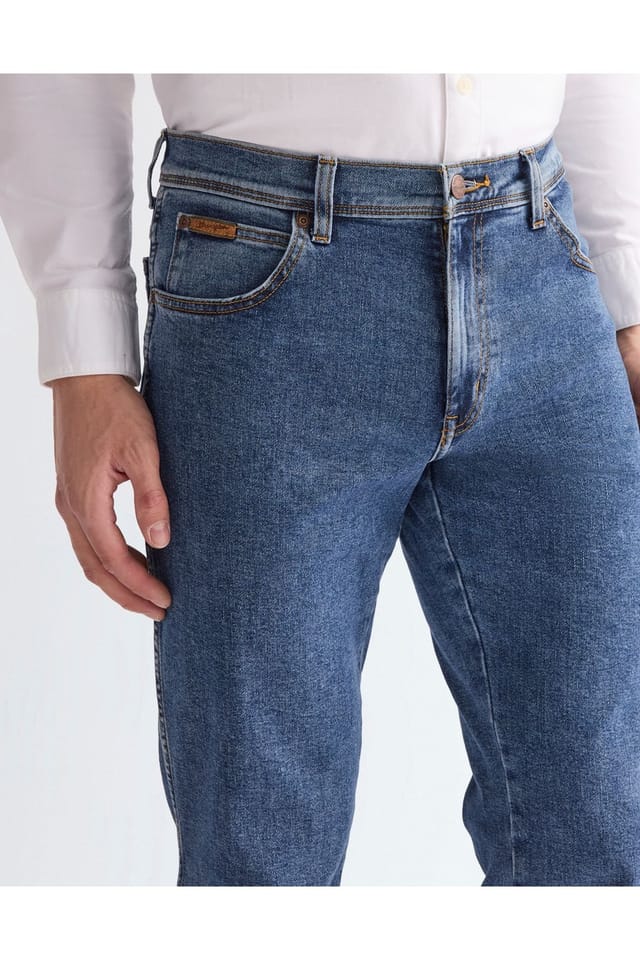 Wrangler Wrangler Men's Texas Regular Fit Jeans Stonewash in Blue - 3