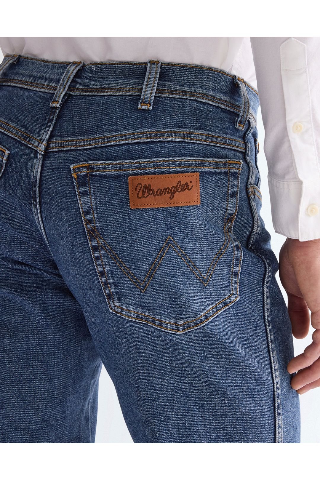 Wrangler Wrangler Men's Texas Regular Fit Jeans Stonewash in Blue - 4