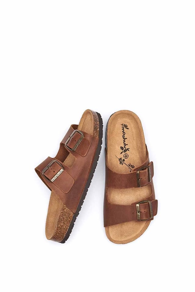 Moshulu Moshulu Women's 'Bavaria Waxy' Cork Footbed Sandals in Tan - 2