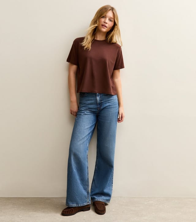 New Look Women's Brown Cotton Boxy Fit T-Shirt New Look - 2