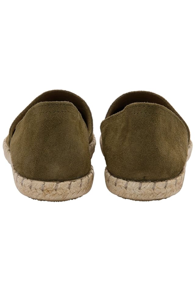 Ravel Ravel Women's Khaki Suede 'Pressen' Flat Espadrille Shoes - 3
