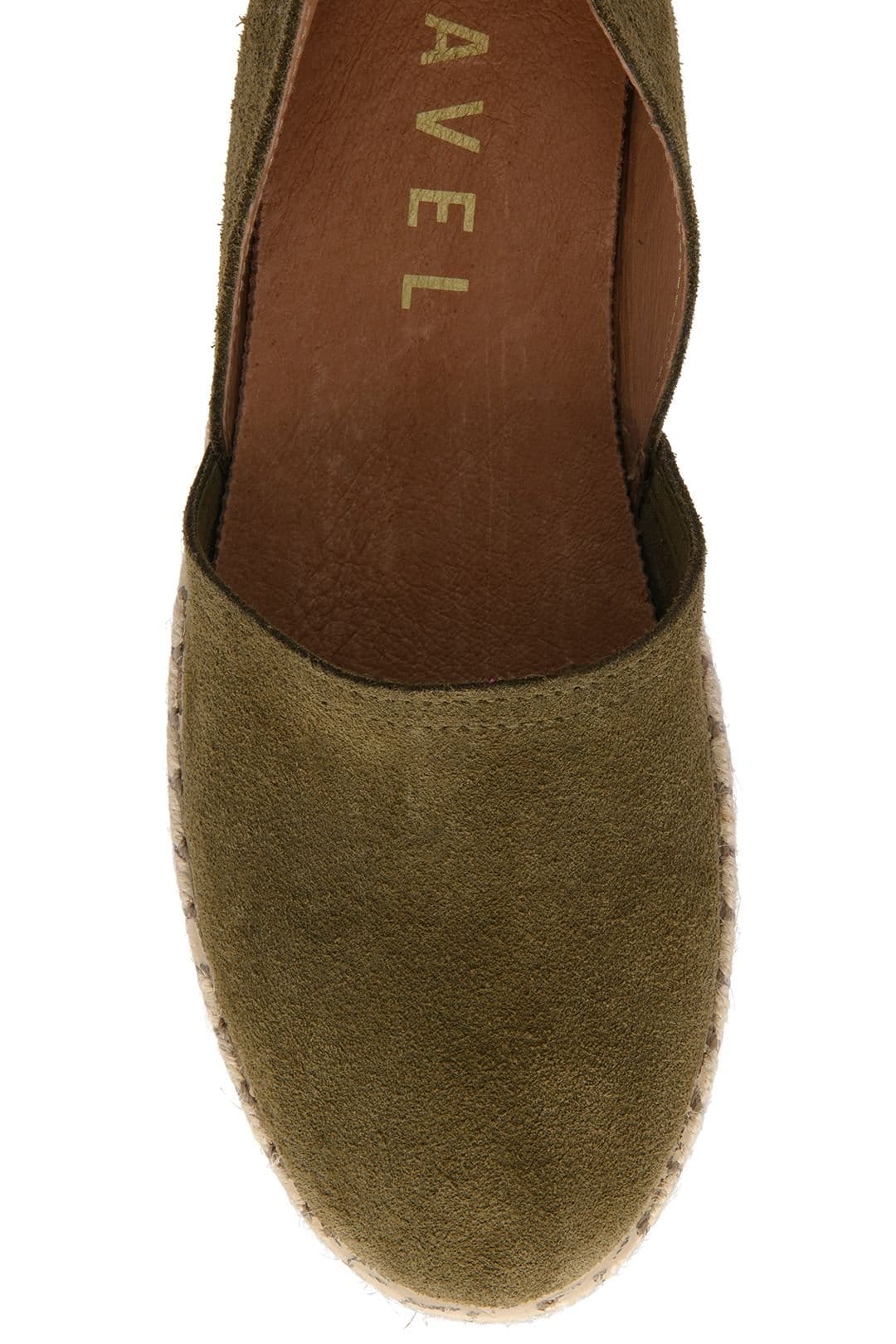 Ravel Ravel Women's Khaki Suede 'Pressen' Flat Espadrille Shoes - 4