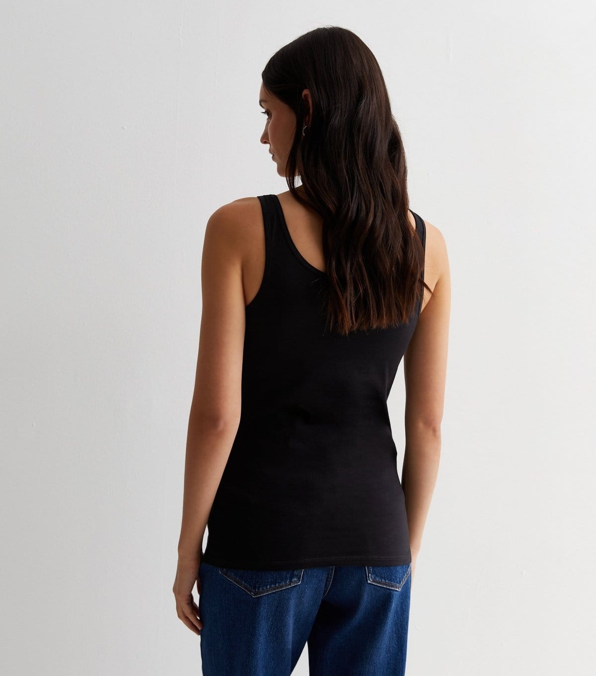 New Look Women's Black Cotton Scoop Neck Vest New Look - 4