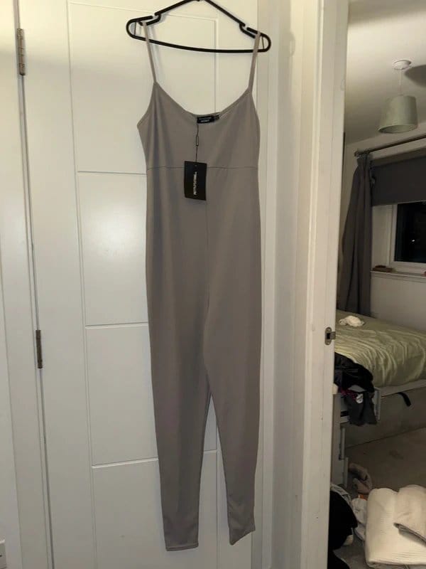 PLT Maternity Grey Denim Jumpsuit