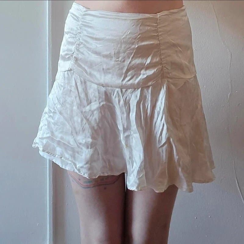 Bershka White mini skirt