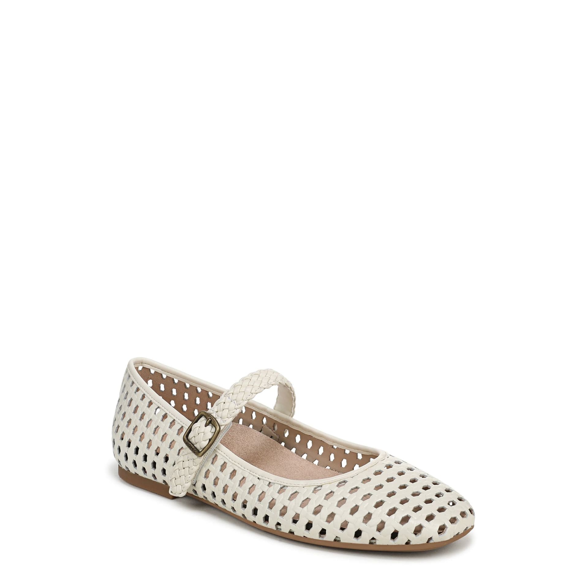 Vionic Vionic Women's Alameda Woven Mary Jane in White