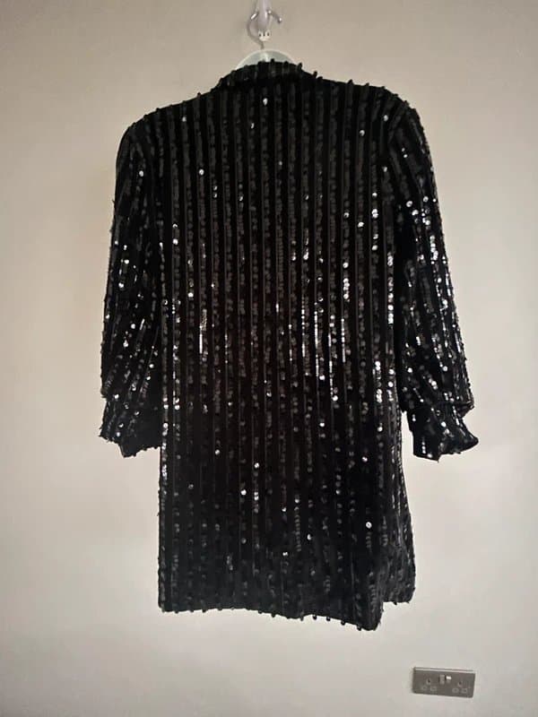 River Island NEW (shop floor) River Island Velvet / Sequin Blazer UK 12- matching trousers